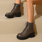 New Women's British-Style Platform Ankle Boots for Winter